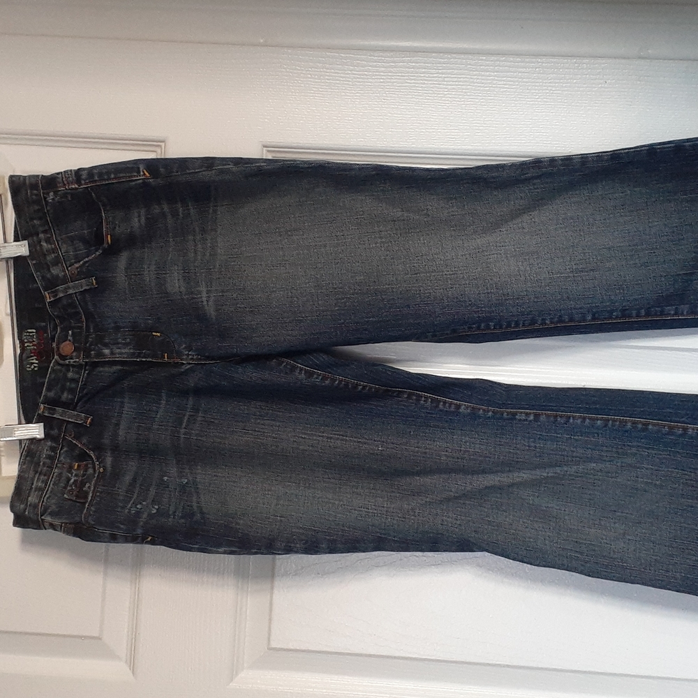 Sacred Blue Denim Jean size 30 Pants Distressed   Boot cut - Picture 6 of 10